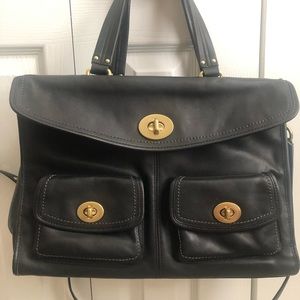 Coach leather woman’s computer bag.